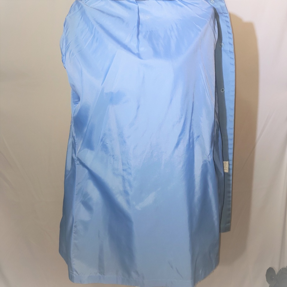 vintage Blue button Belted Trench coat fully lined - Picture 7 of 8